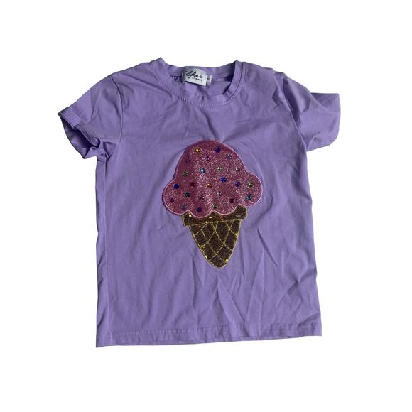 Lola + The Boys Other - Lola & Boys Girls Ice Cream Bling Tee Sz 6